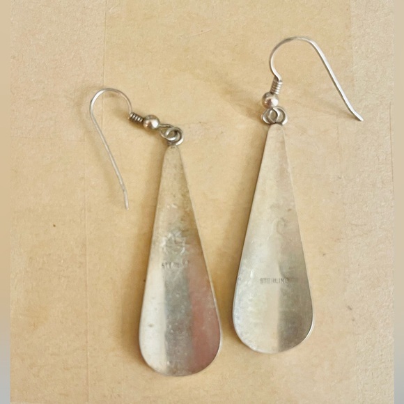 VTG Native American Hopi Sterling Silver Dangle Earrings - Picture 3 of 6